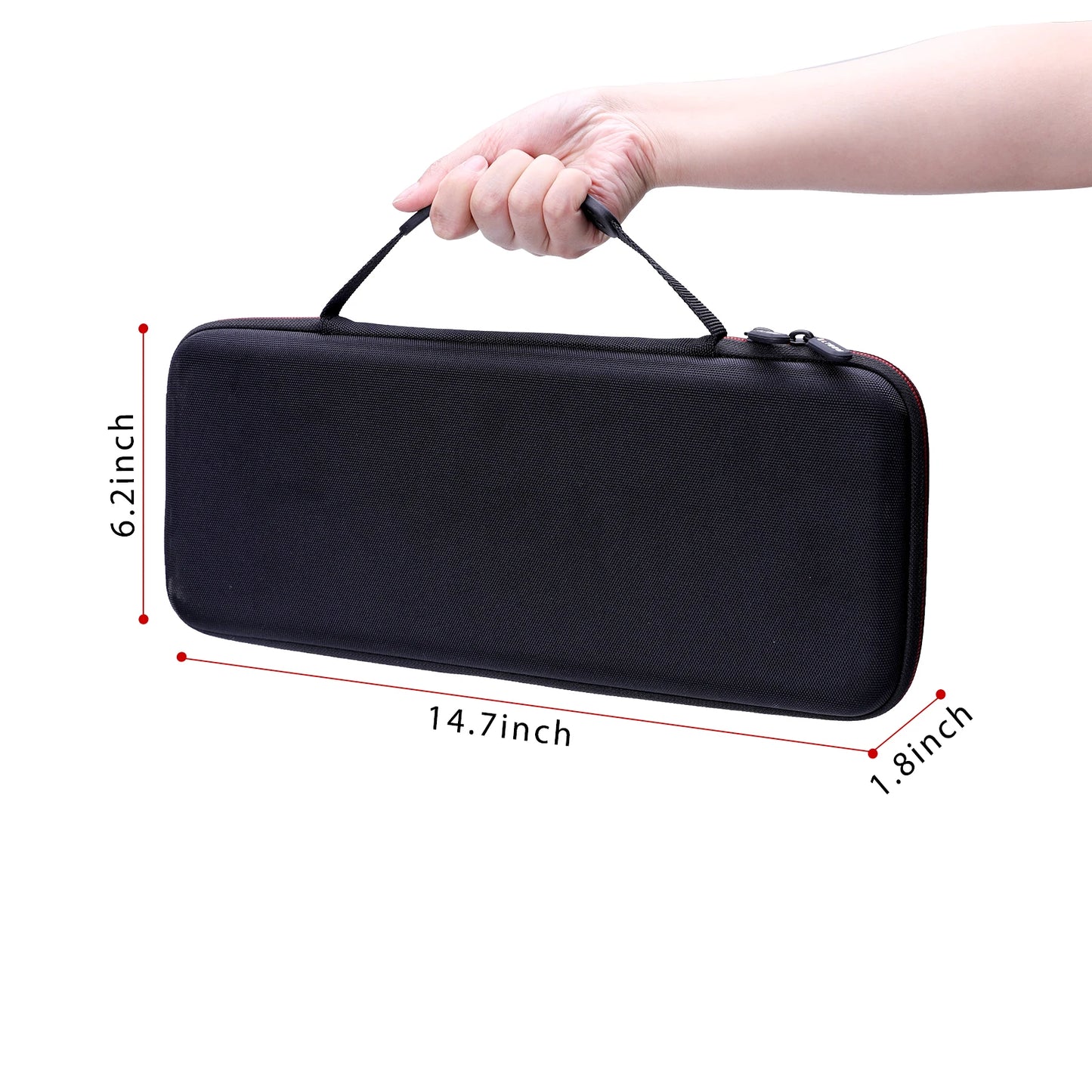 LTGEM Black EVA Hard Case for Logitech K400 Plus Wireless Living-room Keyboard with Touchpad for Home Theatre PC Connected to TV