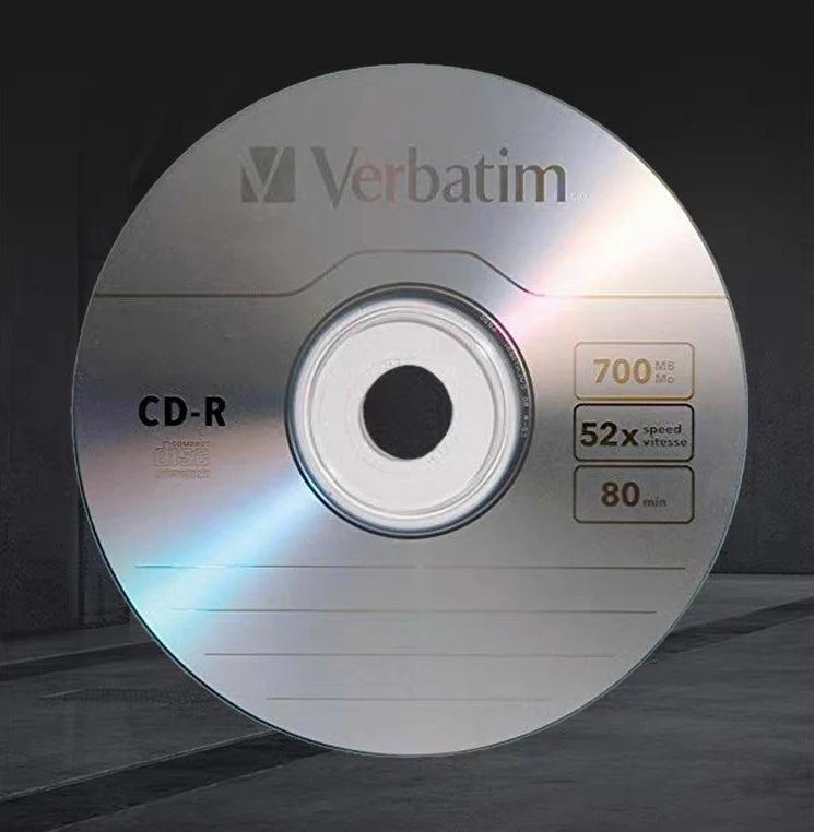 Verbatim CD-R Disc Blank Empty CD Disk CDR Discs 80min 700MB 52X 10Pack