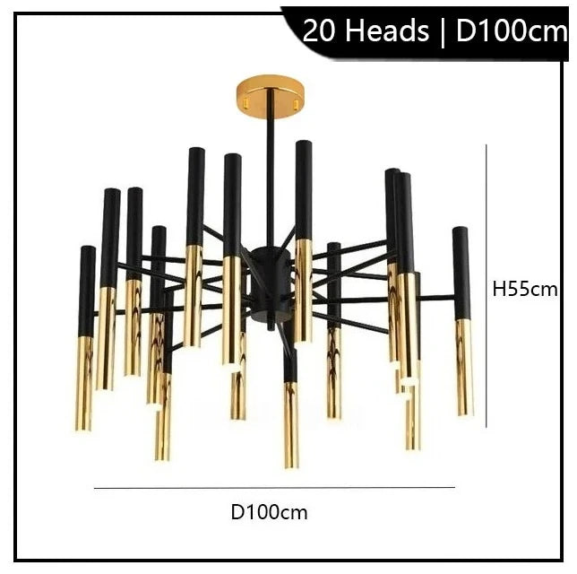 Post-modern Minimalist LED Ceiling Chandelier Lamps Concise Stick Suspension Pendant Lights Home Decor Items Living Room Bedroom