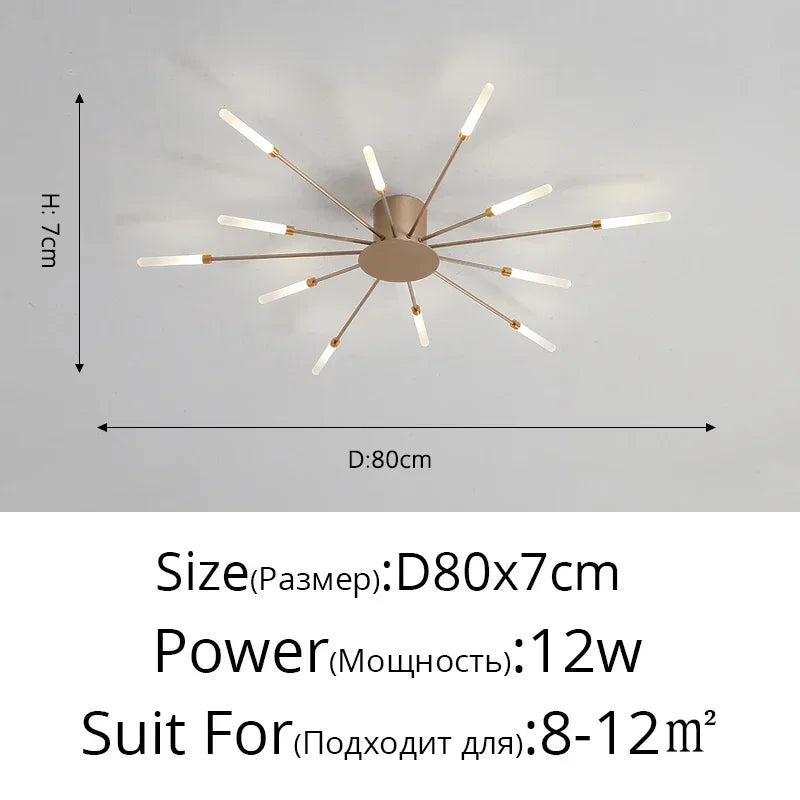Modern Minimalist Metal Master Bedroom LED Ceiling Lamp Nordic Restaurant Dinning Room Ceiling Light Home Decor Ceiling Fixtures