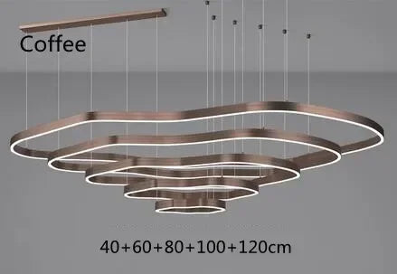 Nordic Simple Led Pendant Lights for Living Dining Room Coffee Tables Hotel Bedroom Chandeliers Home Decor Hanging Light Fixture