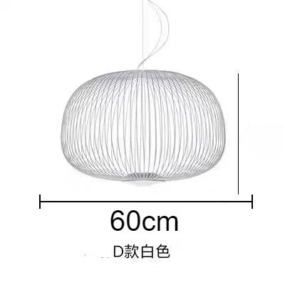 Ameican Birdcage Villa Metal LED Pendant Light Design Artistic Style Lamp for Home Decor Hotel Exhibition Living Room Chandelier