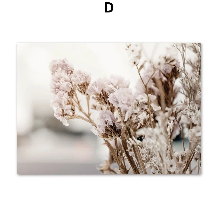 Neutral Beige Wall Art Mural Canvas Prints Boho Nature Landscape Highland Cow Coastal Pampas Grass Plant Posters Room Home Decor