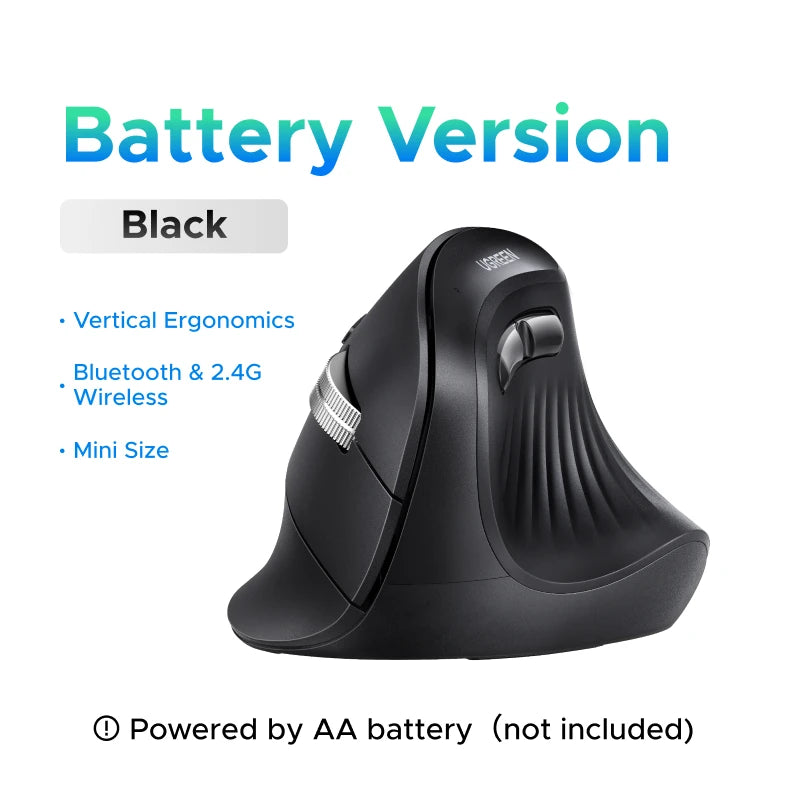 UGREEN Mini Vertical Mouse Wireless Bluetooth5.0 2.4G Ergonomic 4000DPI 6 Mute Buttons for MacBook Tablet Laptops Computer Mice