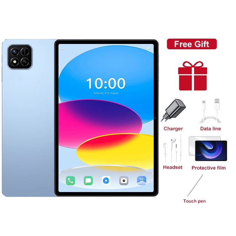 2026 Original Pad 7S Pro Tablet 10.1" HD Android 4GB+32GB Global Version Gaming Tab 4000mAh Dual SIM Children Kids Tablet PC