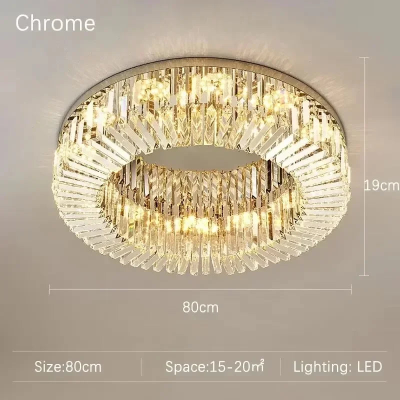 European Style Crystal Pendant Lamps for Bedroom Ceiling Modern Home Decor Ornaments Interior LightingLiving Room Lamps