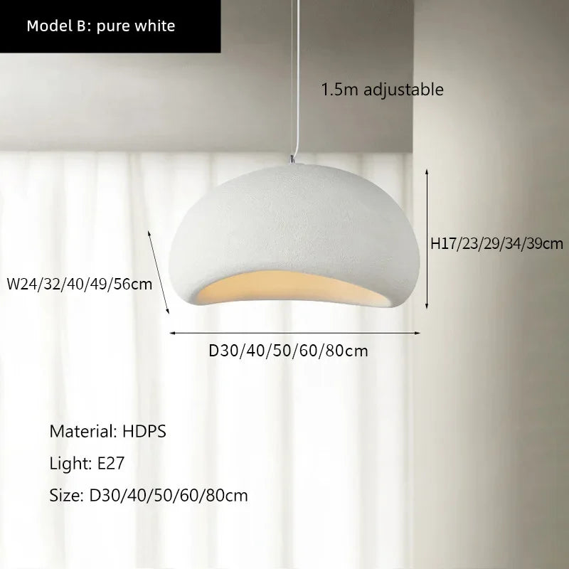 Wabi Sabi Ceiling Chandelier Living Dining Room Nordic Pendant Lights Lustre E27 Bar Loft Suspend Lamps Home Decor Hanging Light