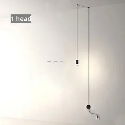 Italy Designer Acrylic Luxury LED Pendant Lamp Living Room Restaurant Bedroom Staircase Simple Line Chandelier Home Decor Light