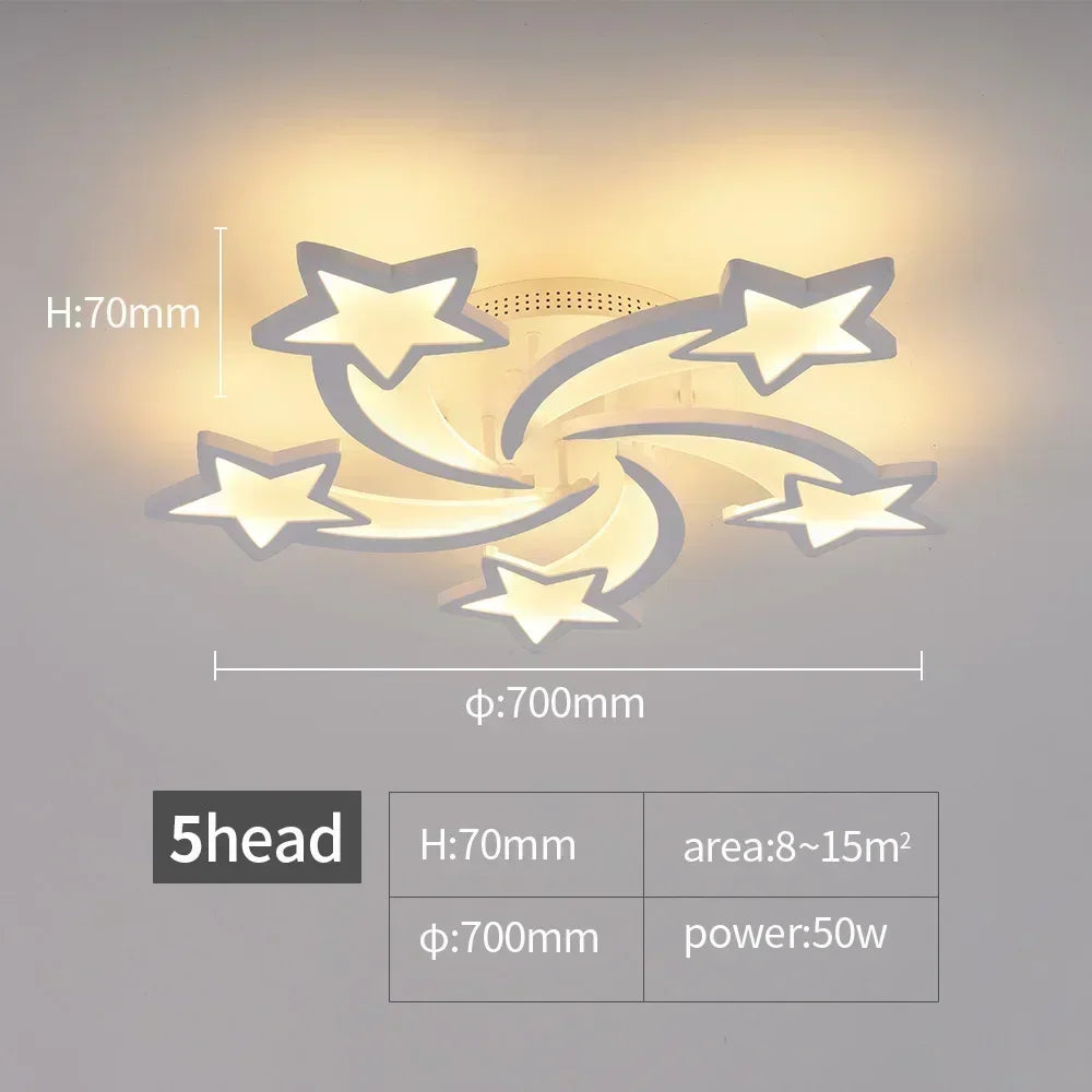 Modern Minimalist High-end LED Ceiling Chandeliers Flower Creative Pendant Lamps Design Bedroom Dinning Home Decor Light Fixture