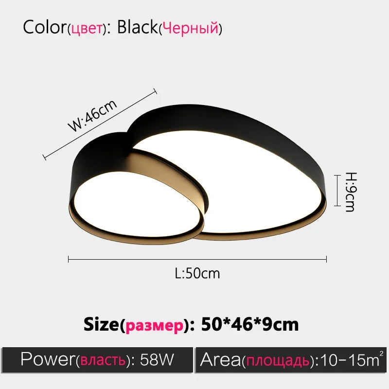 Modern Minimalist Creative LED Ceiling Chandelier Lamps Design Art Suspension Pendant Light Home Decor Items Living Room Bedroom