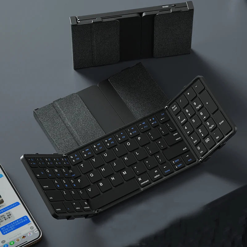Hebrew/Korea/Russia/Korea Wireless Folding Keyboard with Touchpad Rechargeable Foldable Bluetooth Keyboard for Tablet Ipad