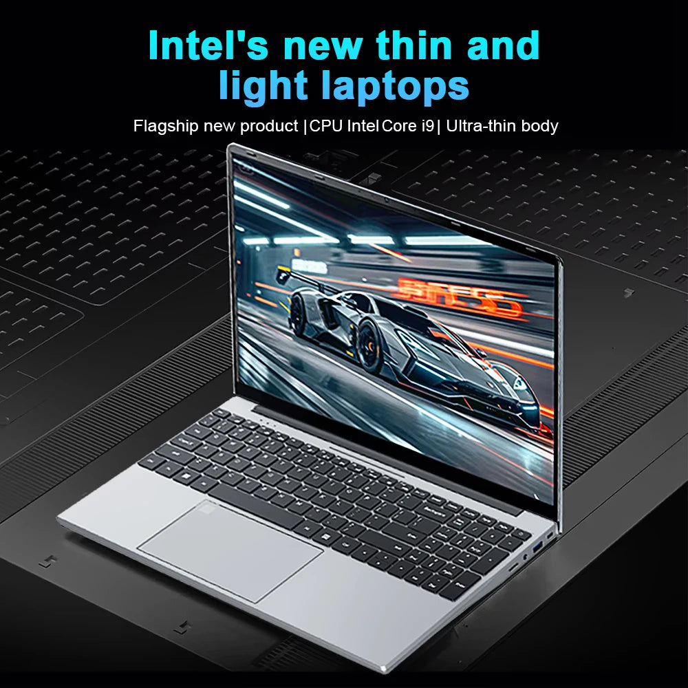 15.6" Notebook Laptop Windows 11 Intel Core i9 9900 16GB RAM 1TB 2TB SSD Fingerprint Unlock 4K Study Office Computer PC Backlit laptop
