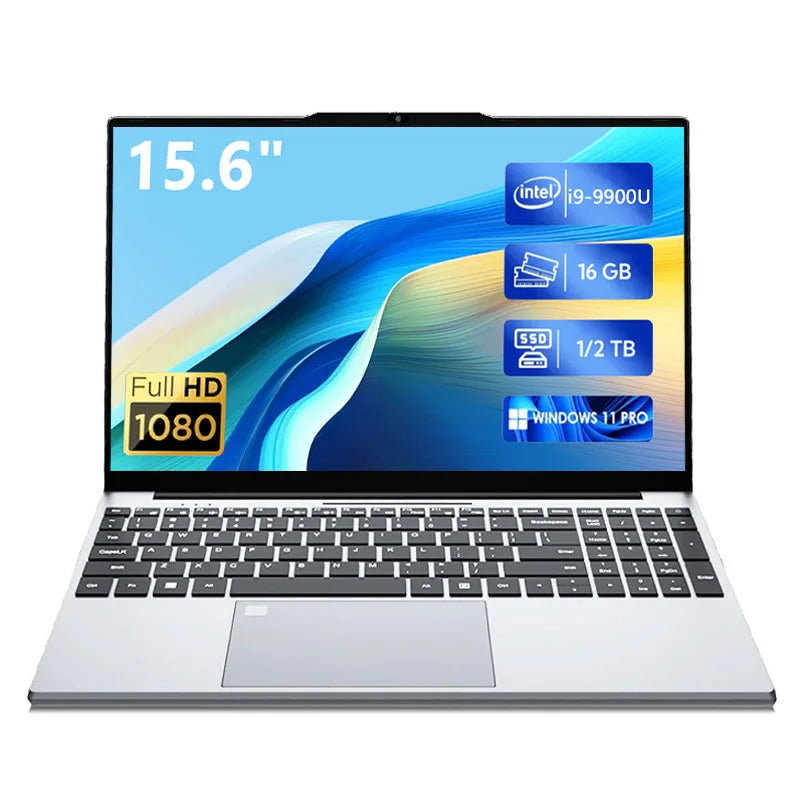 15.6" Notebook Laptop Windows 11 Intel Core i9 9900 16GB RAM 1TB 2TB SSD Fingerprint Unlock 4K Study Office Computer PC Backlit laptop