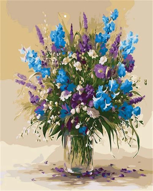 HUACAN Diy Oil Painting By Numbers Flowers HandPainted Drawing Canvas Kits DIY Home Decor Gift Pictures