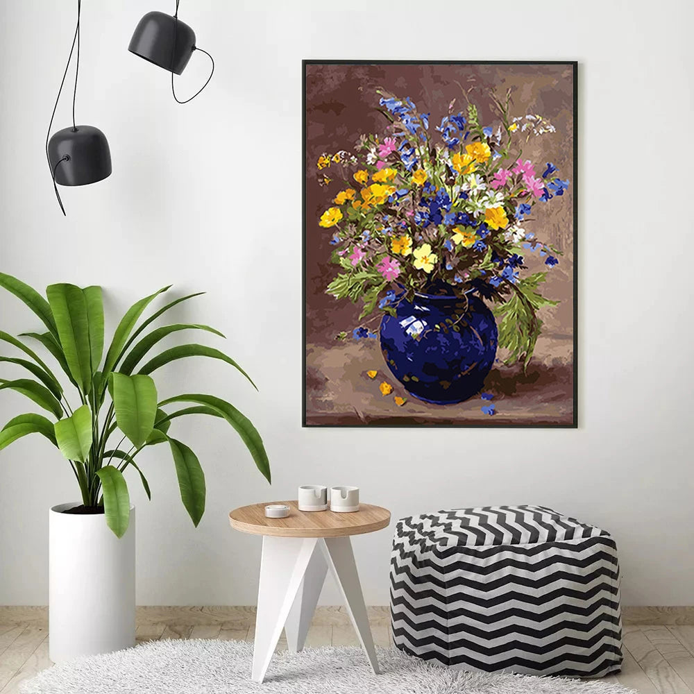 HUACAN Diy Oil Painting By Numbers Flowers HandPainted Drawing Canvas Kits DIY Home Decor Gift Pictures