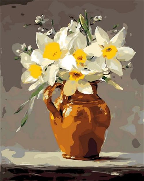 HUACAN Diy Oil Painting By Numbers Flowers HandPainted Drawing Canvas Kits DIY Home Decor Gift Pictures