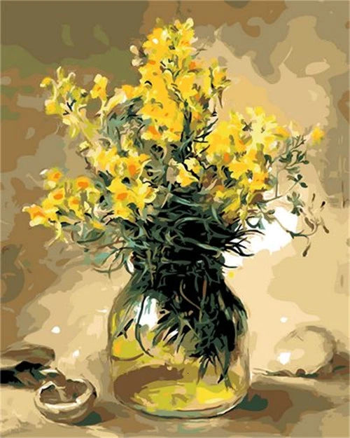 HUACAN Diy Oil Painting By Numbers Flowers HandPainted Drawing Canvas Kits DIY Home Decor Gift Pictures