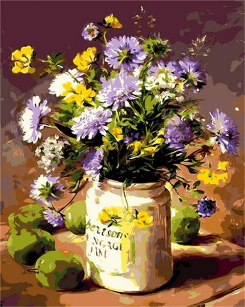 HUACAN Diy Oil Painting By Numbers Flowers HandPainted Drawing Canvas Kits DIY Home Decor Gift Pictures
