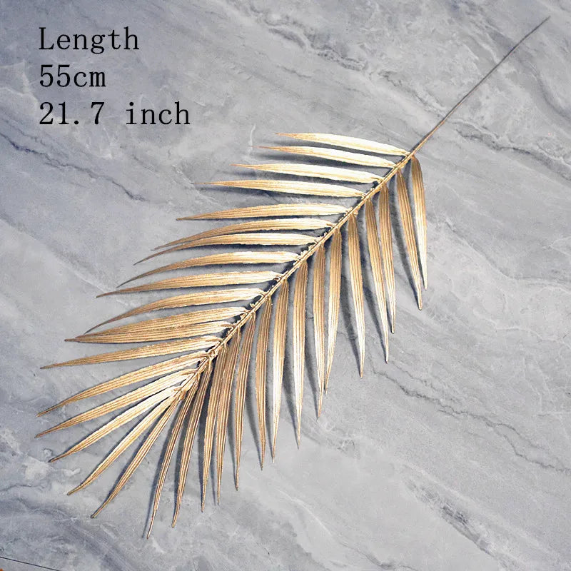 Artificial Gold Leaf Wedding Decoration Flower Fake Plants Branch Flowers Arrangement Material Christmas Home Decor Accessories