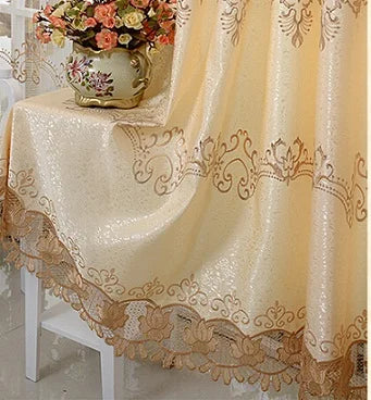 Luxury Europe Embroidered Tulle Window Curtains For living Room Bedroom Blackout Curtains Window Treatment Drapes Home Decor