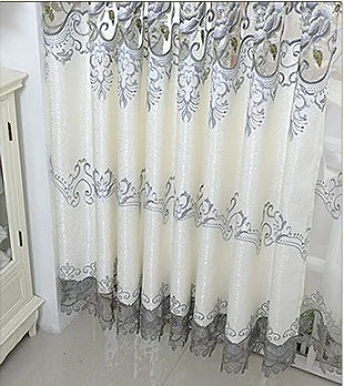 Luxury Europe Embroidered Tulle Window Curtains For living Room Bedroom Blackout Curtains Window Treatment Drapes Home Decor