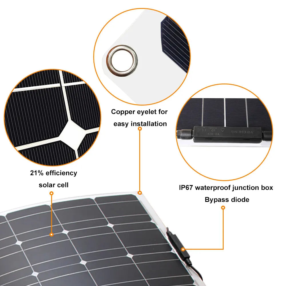 Portable Flexible Solar Panel Kit – Lightweight, Durable & Versatile for On-the-Go Power Solutions