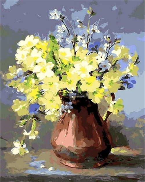 HUACAN Diy Oil Painting By Numbers Flowers HandPainted Drawing Canvas Kits DIY Home Decor Gift Pictures