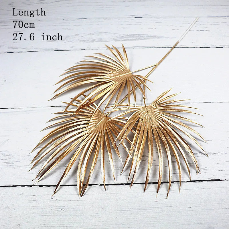 Artificial Gold Leaf Wedding Decoration Flower Fake Plants Branch Flowers Arrangement Material Christmas Home Decor Accessories
