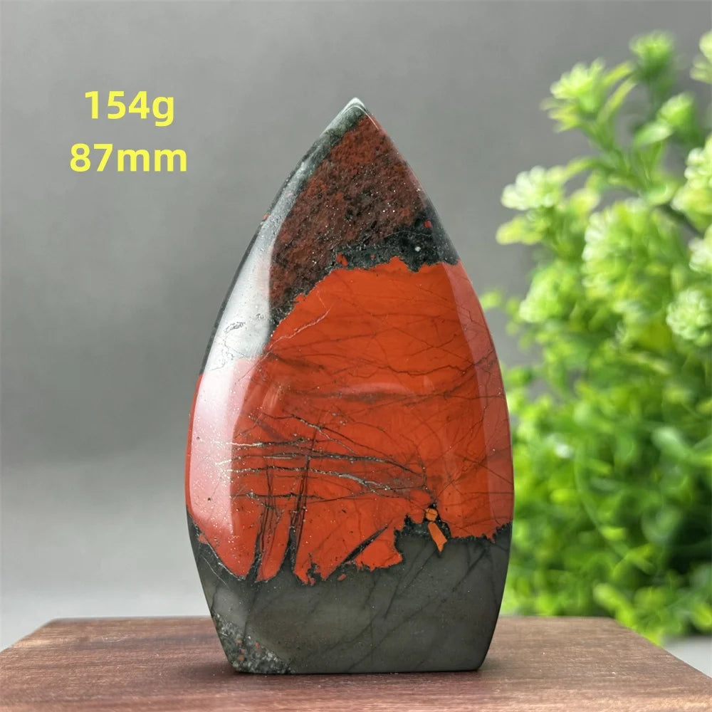 Natural Beautiful Blood Stone Free Form Torch Reiki Healing Energy Spiritual Meditation Witchcraft Exorcism Home Decor