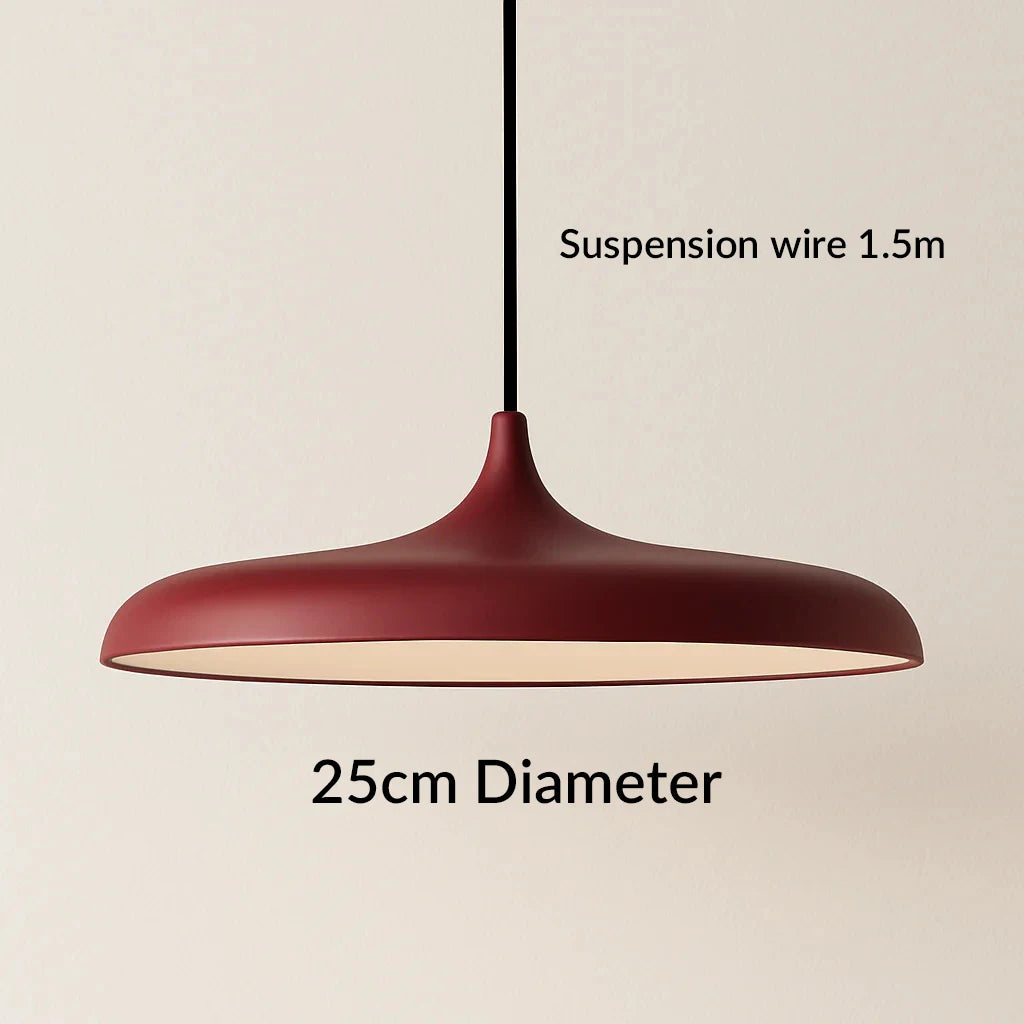 Modern Macaron UFO Led Pendant Lamp Restaurant Kitchen Hotel Table Living Room Round Indoor Chandelier Home Decor Hanging Lamp
