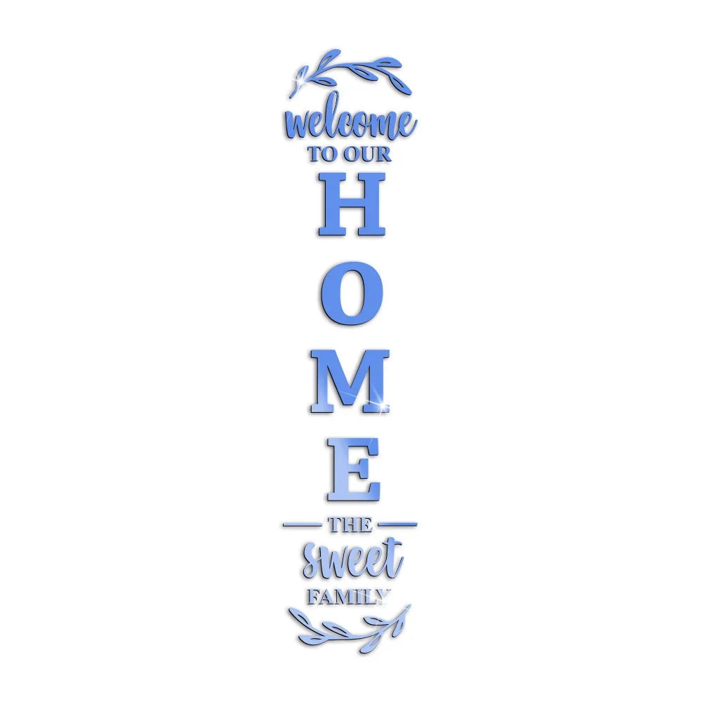 English Letters Home Letter Signs Acrylic Mirror Wall Stickers Wall Decorations for Living Room Bedroom Home Decor Wall Decals