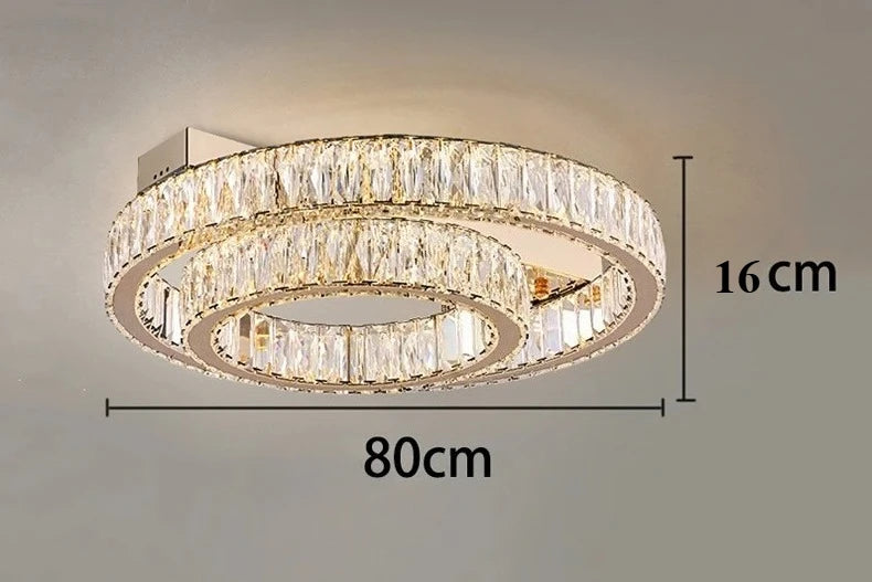 Restaurant Luxury Crystal LED Ceiling Hanging Lamp High-end Living Room Villa Lobby Pendant Light Home Decor Lamp Factory Outlet