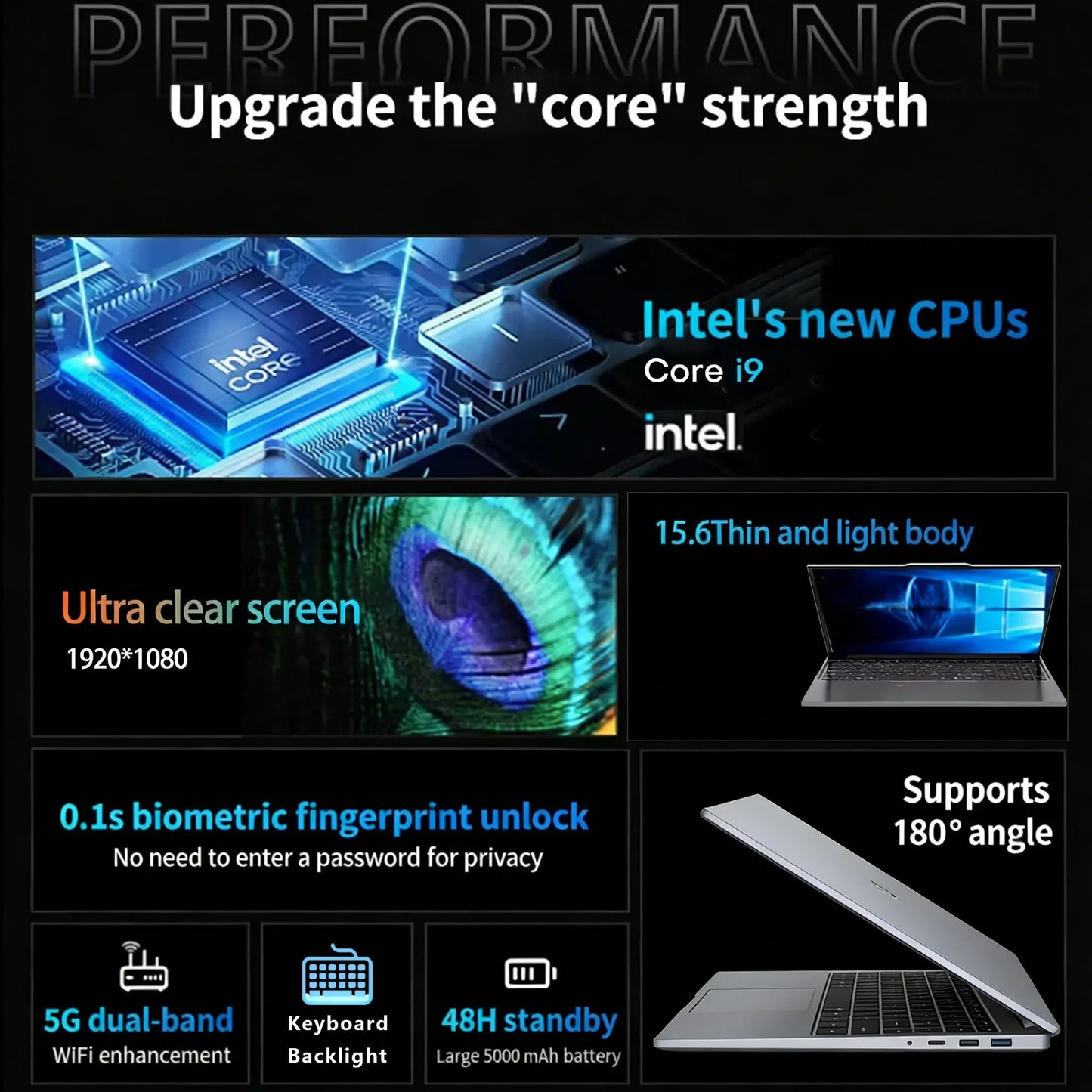 Core i9-10980 Gaming Office Laptop | 16GB RAM | 1TB 2TB SSD | 1080P FHD | Fingerprint Unlock | Excellent Cost Performance and Pe