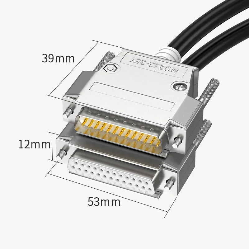 Industrial-grade DB25 Extension Cable Male To Male To Female 25 Pin Line Parallel Port Cable Pure Copper Serial Data Cord