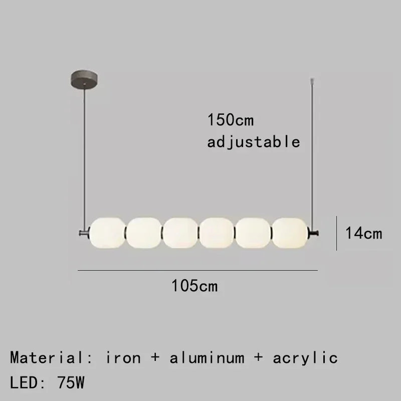 Nordic LED Minimalist Pendant Lights For Living Room Food Tables Kitchen Chandelier Home Decor Hanging Light White Fixture