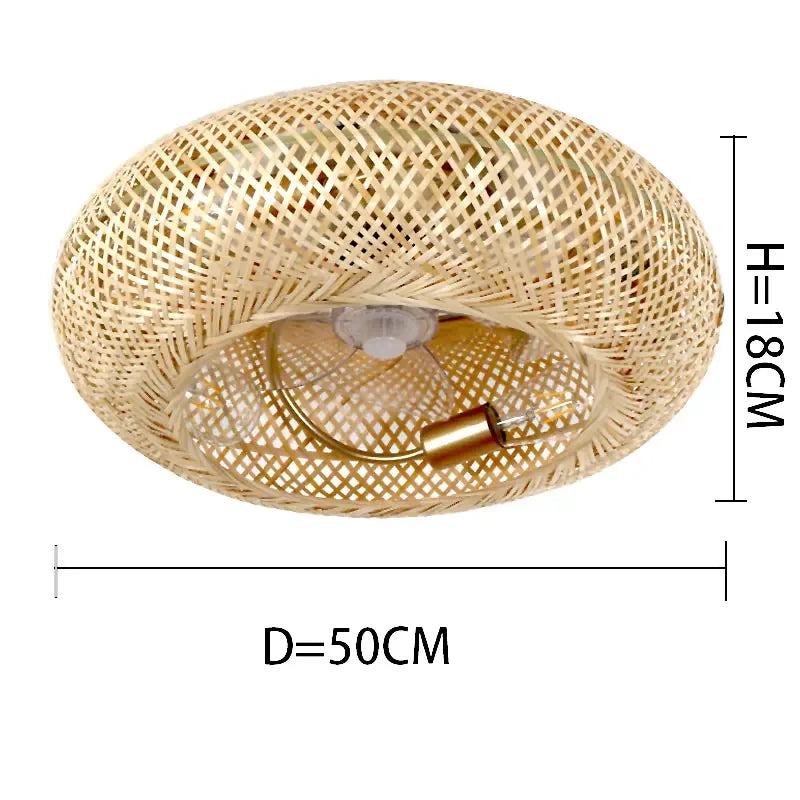 Modern Fan Light Wicker Ratten LED Ceiling Fans with Remote Control Creative Lamps for Living Room Bedroom Home Decor Chandelier