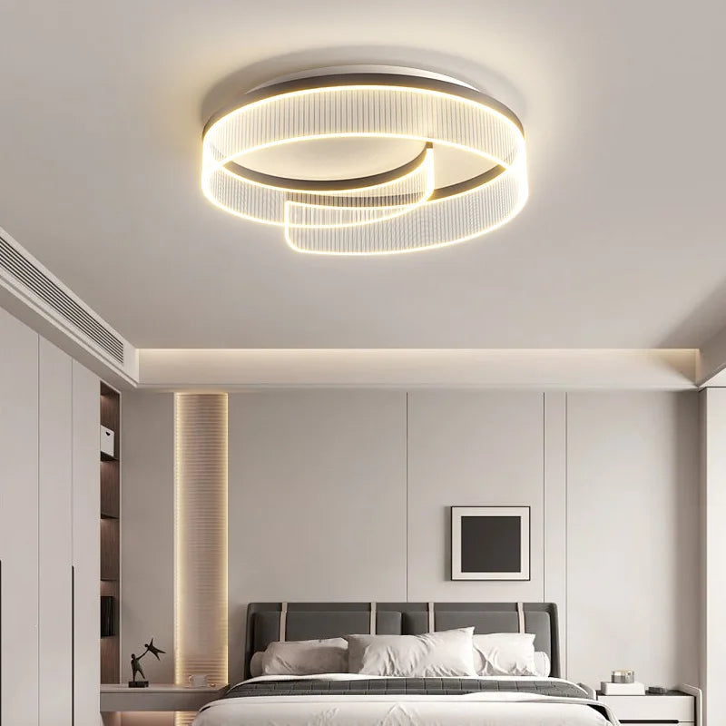 Modern Minimalist LED Ceiling Chandeliers Lamps Cream Eye Protection Pendant Lights Home Decor Bedroom Dinning Lighting Fixtures