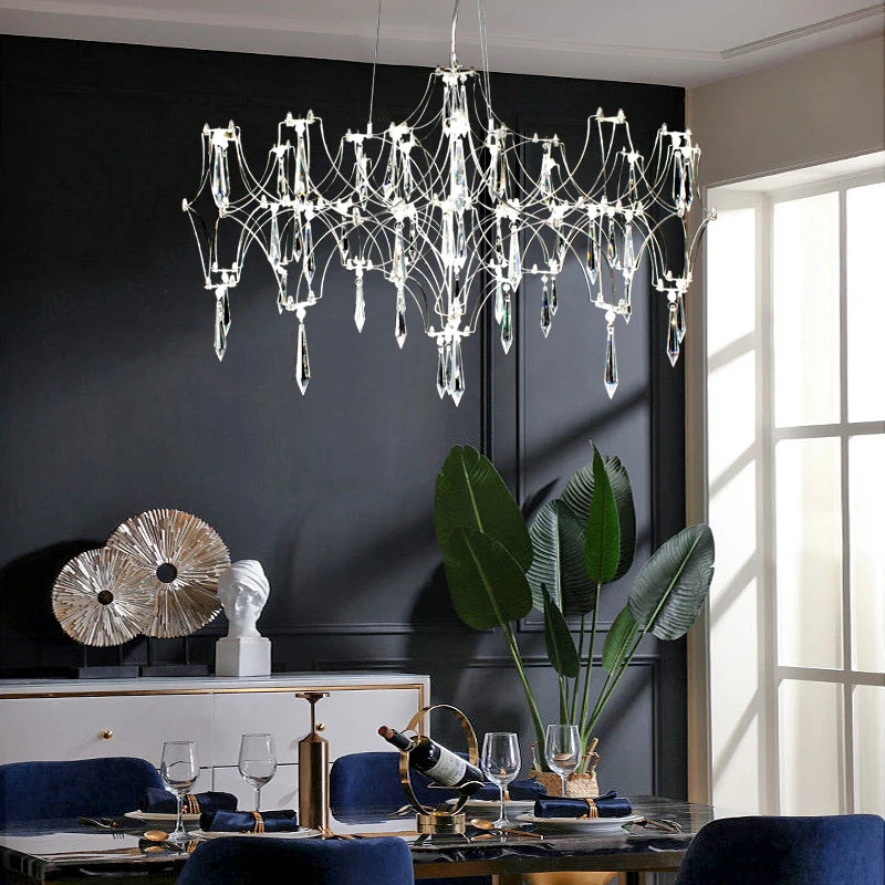 Modern Pendant Light Crystal Chandelier for Living Dining Room Bedroom Hanging Lamps For Ceiling Home Decor Lighting Chandelier