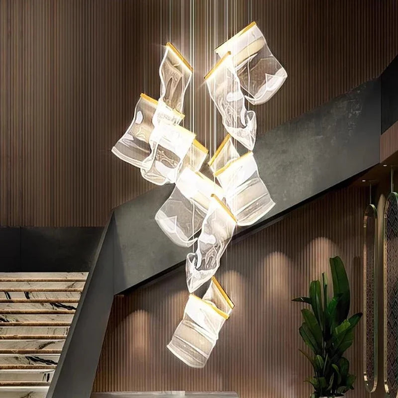 Modern home decor led lights pendant light lamps forstaircase Chandeliers for living room hanging light indoor lighting