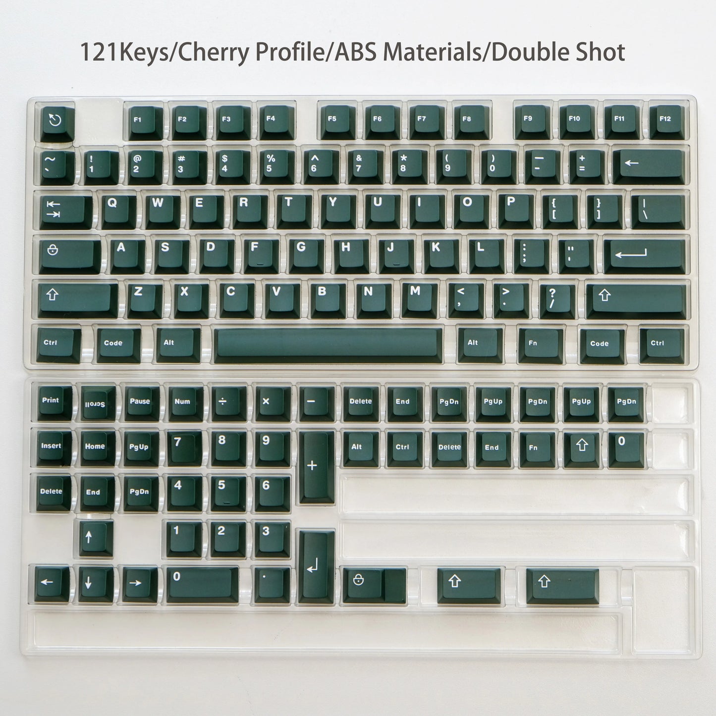 120 Keys Minimalist Style White Double Shot PBT Keycaps Cherry Profile Key cap for Cherry MX Switches Mechanical Gaming Keyboard