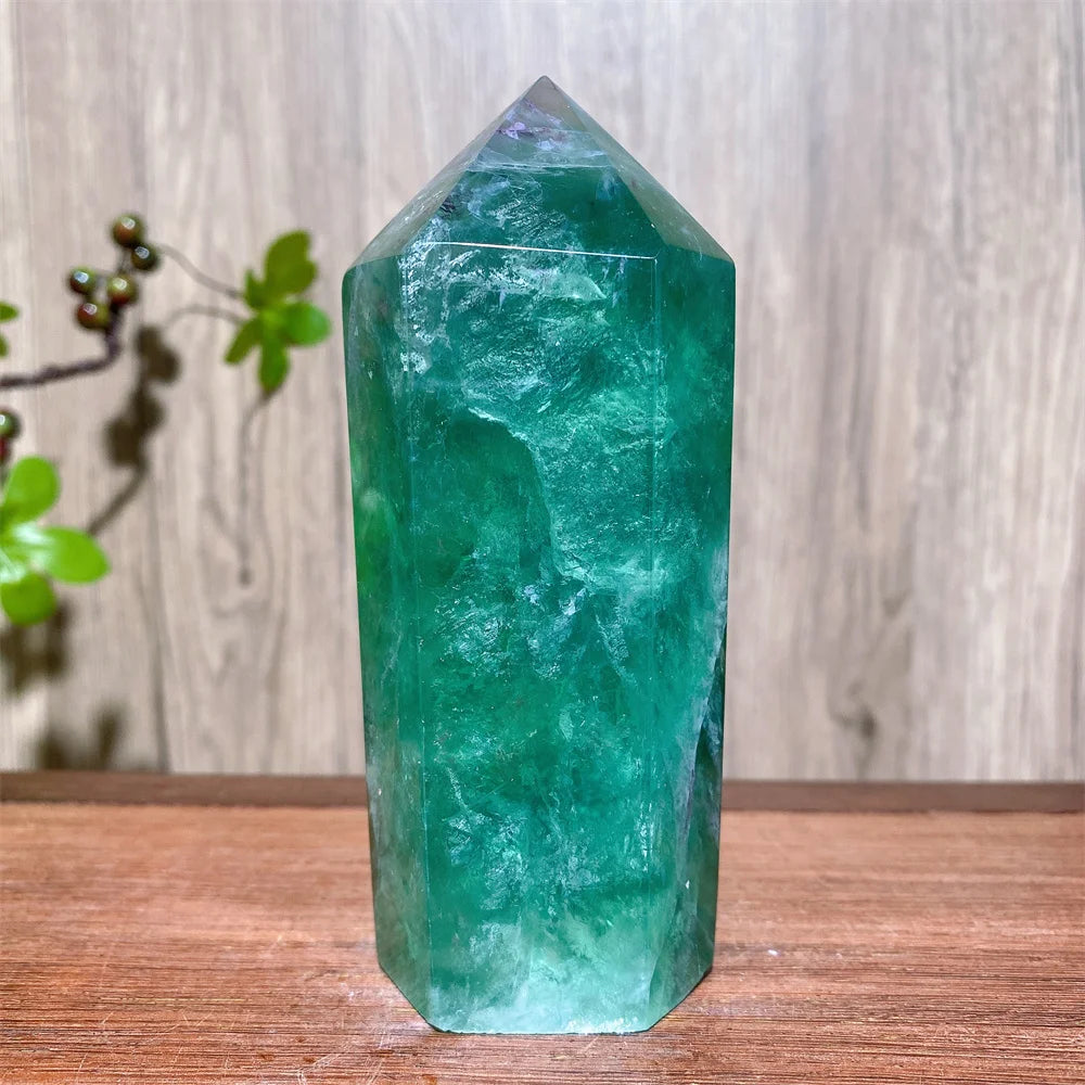 Unique Large Natural Colourful Fluorite Tower Crystal Wand Reiki Healing Mineral Stones Crafts Home Decor Christmas Gifts