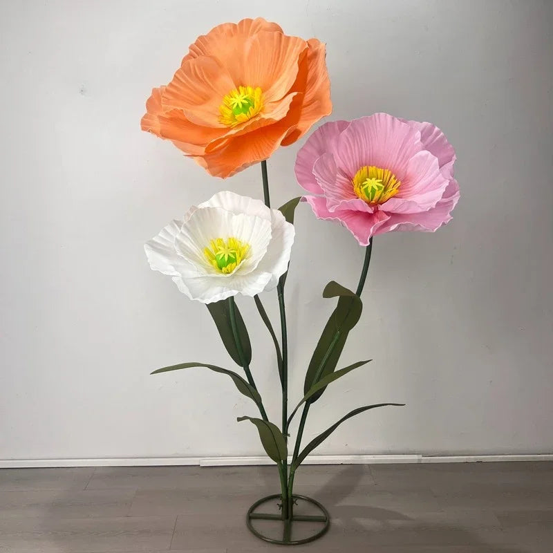 3PCS Large Paper Flowers Giant Artificial Flower Wedding Decoration Customized Artificial Flower Window Display Party Home Decor