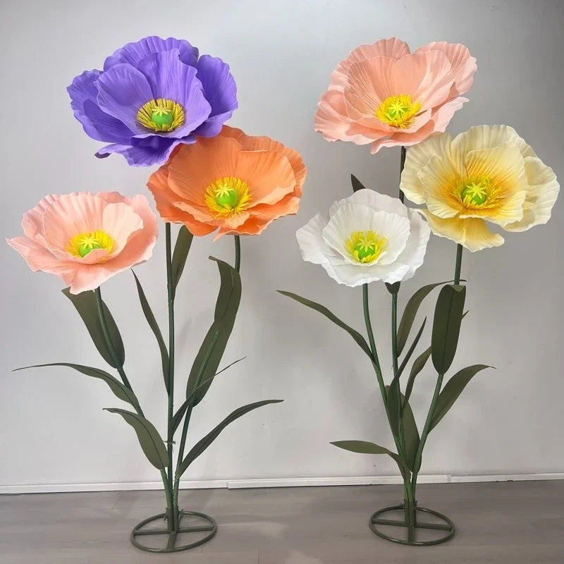 3PCS Large Paper Flowers Giant Artificial Flower Wedding Decoration Customized Artificial Flower Window Display Party Home Decor
