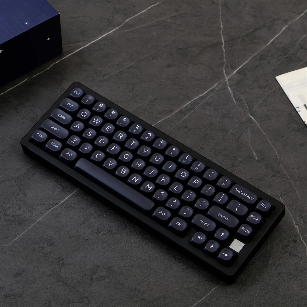 125 Keys WOB GMK Keycaps Minimalist Black MOA Custom Key Caps Set for Mx Cherry Switch DIY ISO Layout GMK Mechanical Keyboard