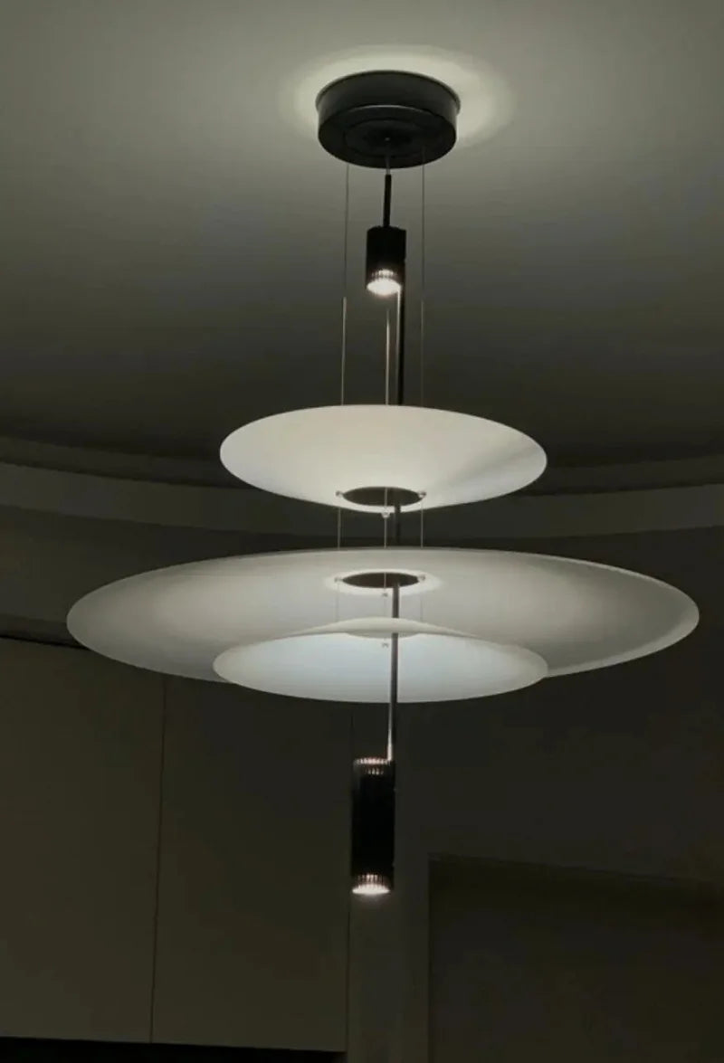 Nordic Flying Saucer LED Chandelier Personality Home Decor Hanging Lamp Dining Table Bar Living Room Artistic UFO Pendant Lamp