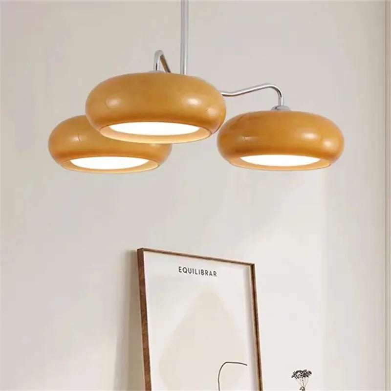 France Style Retro Antique Orange Glass Chandelier Bauhaus Medieval Ceiling Light Dining Room Bedroom Home Decor Light