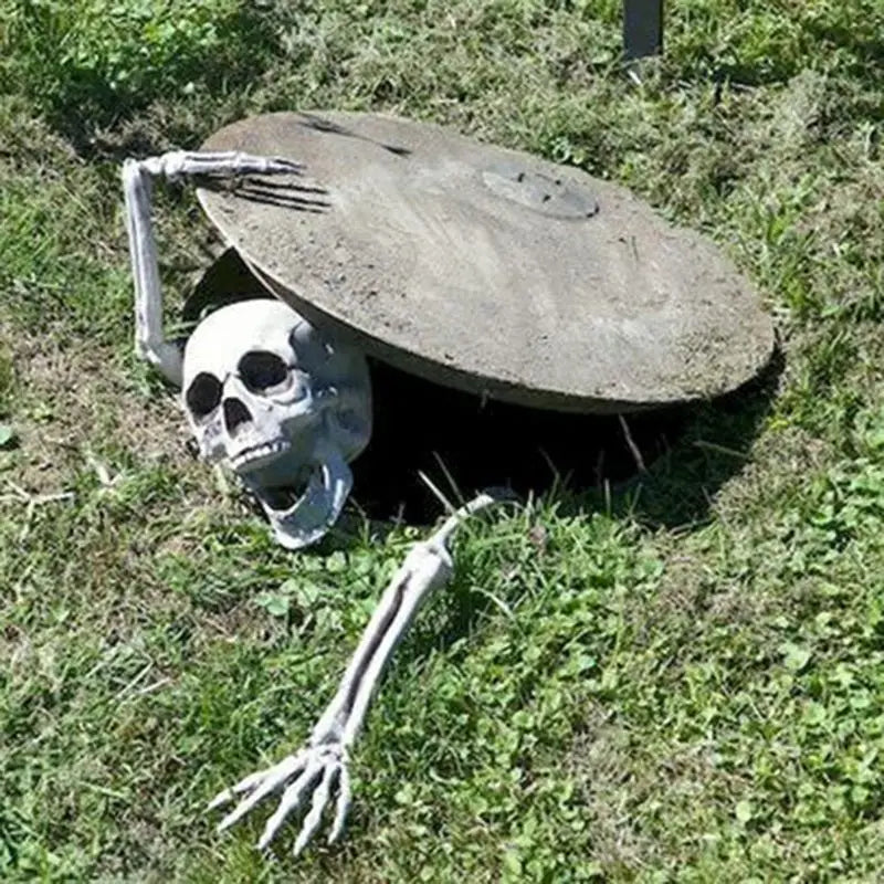 Halloween Decorations Home Decor Skeleton Head Outdoor Scary Props Realistic Skull Hands Yard Prank Festivals Party Supplies