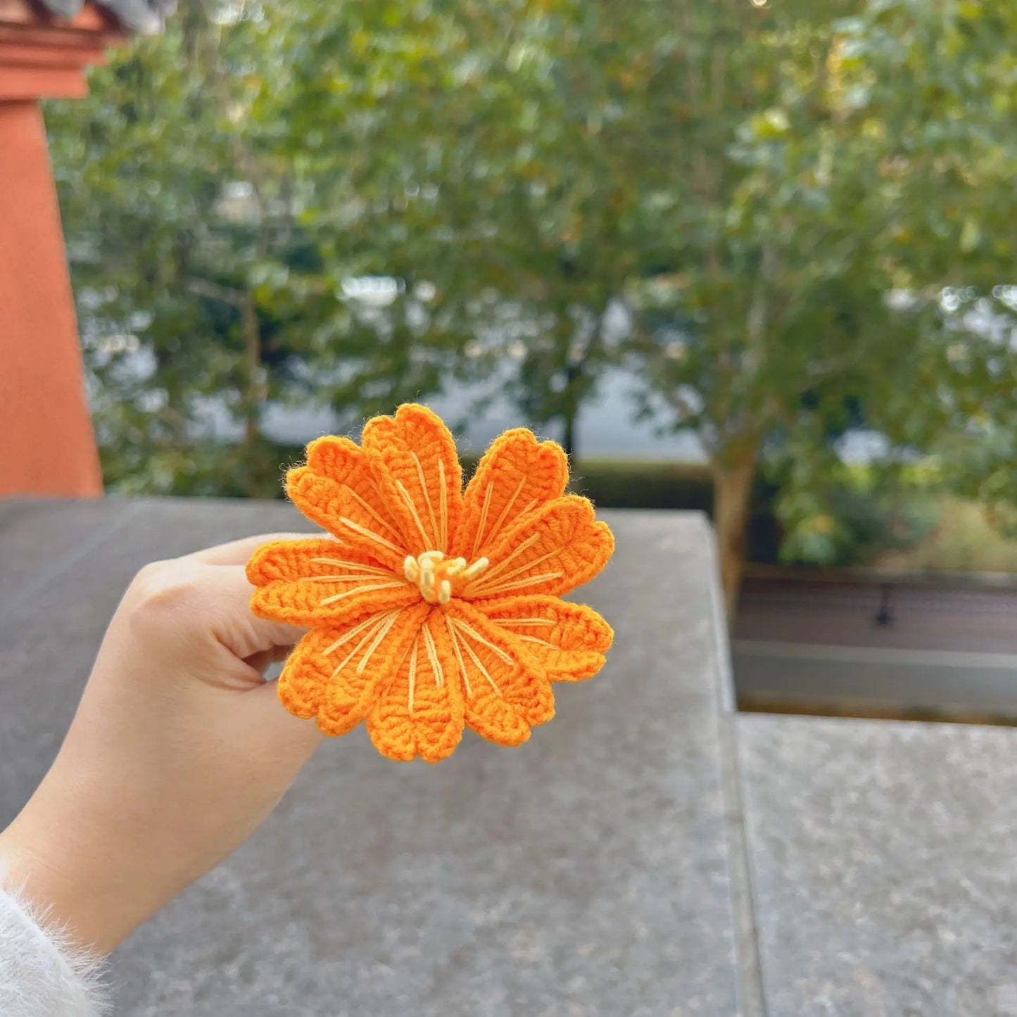 Creative Crochet Bouquet Cute Knitted Flower Lovely Artificial Flower Wedding Home Decor Valentine's Day Gifts