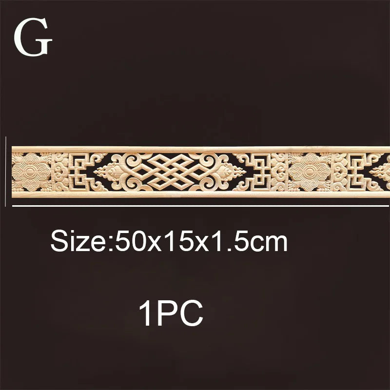 Decorative Wood Molding wood Carved Corner Onlay Applique Frame Cabinet Home Decor Figurines Wall Art Furniture Accessories