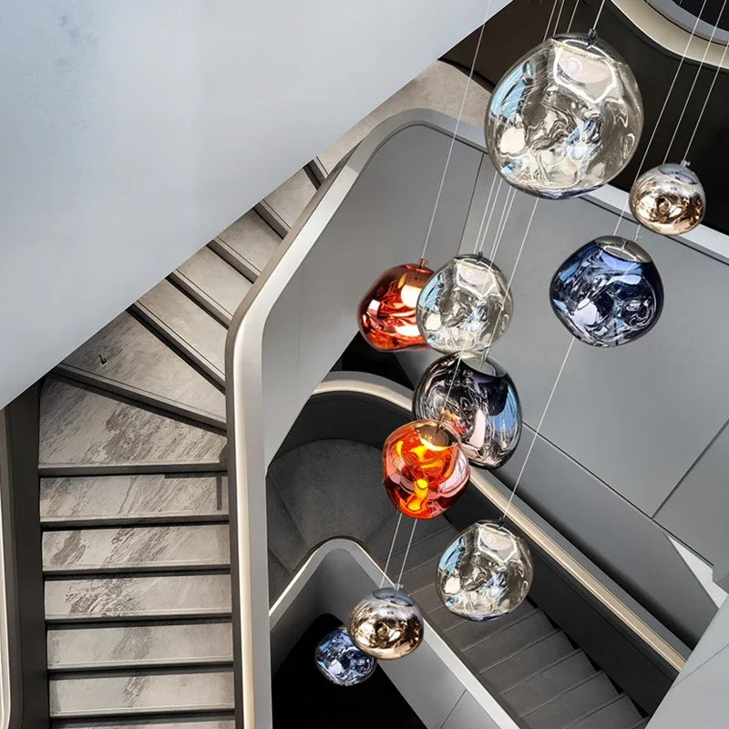 Modern home decor led lights pendant light lamps forstaircase Chandeliers for living room hanging light indoor lighting